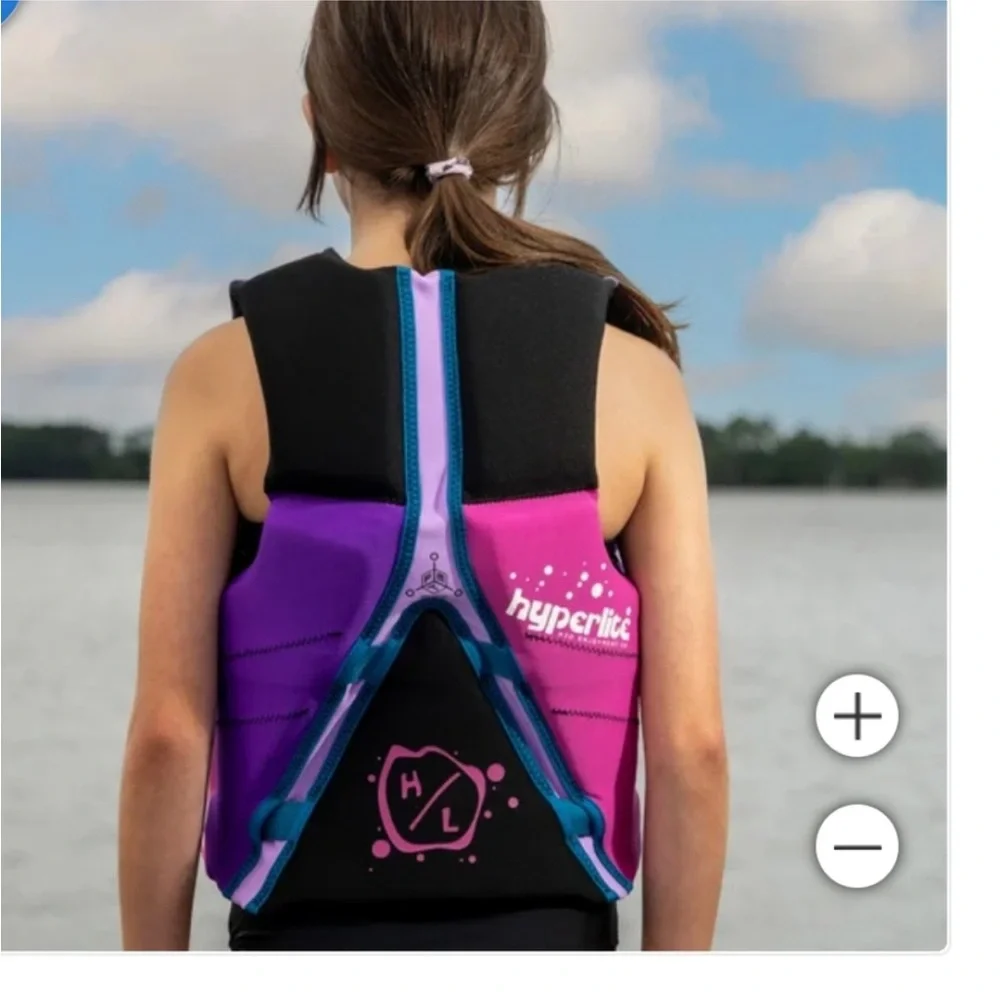 Hyperlyte Wake Co - Kids Swim Vest - Purple and Black
